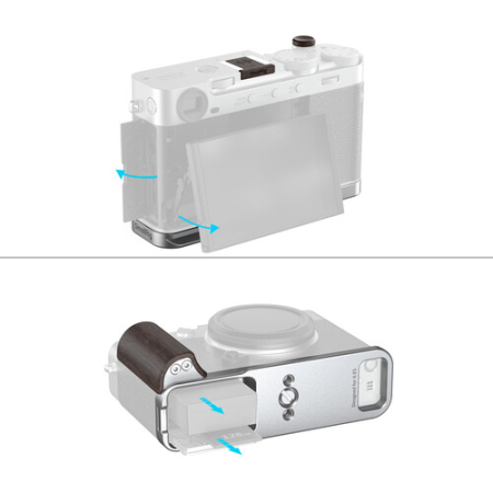 SmallRig 6236 - montażowa płytka L-kształtna z drewnianym uchwytem do FUJIFILM X-E5